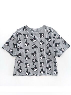 Sanrio Kuromi Print Crop Tee Size Large New